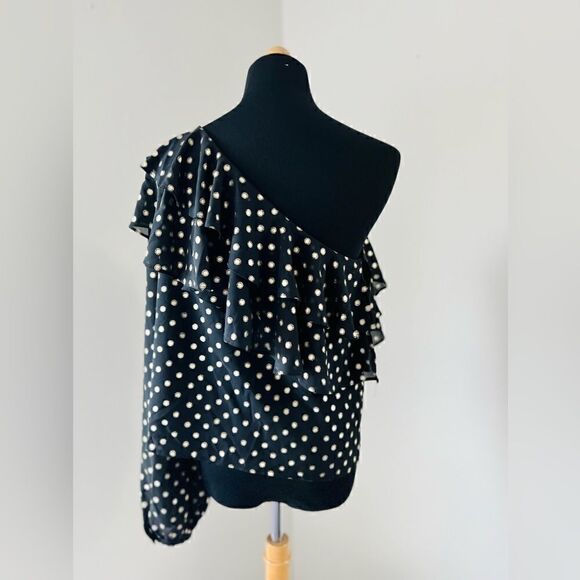 Yumi Kim Sparks Fly One Shoulder Top in Hot Spot Gold Polka Dot - Picture 14 of 16
